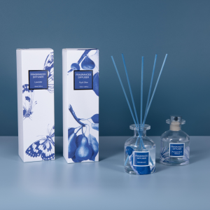 80ml diffuser in glass bottle+6pcs cotton reeds in gift box