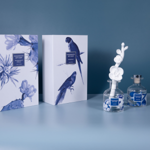 120ml diffuser in glass bottle+clay diffuer flower in gift box